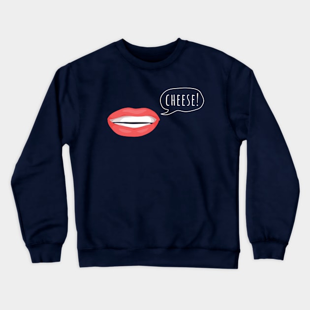 Say Cheese Crewneck Sweatshirt by azziella